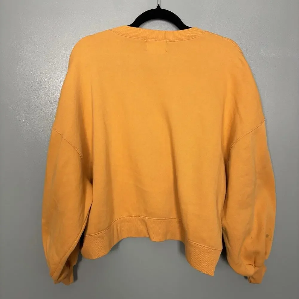 JUDITH MARCH Women’s Trick Or Treat Orange Sweatshirt Halloween Mom OS Stain